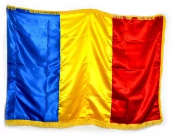 Drapel Romania matase naturala 0.90m x 0.60m